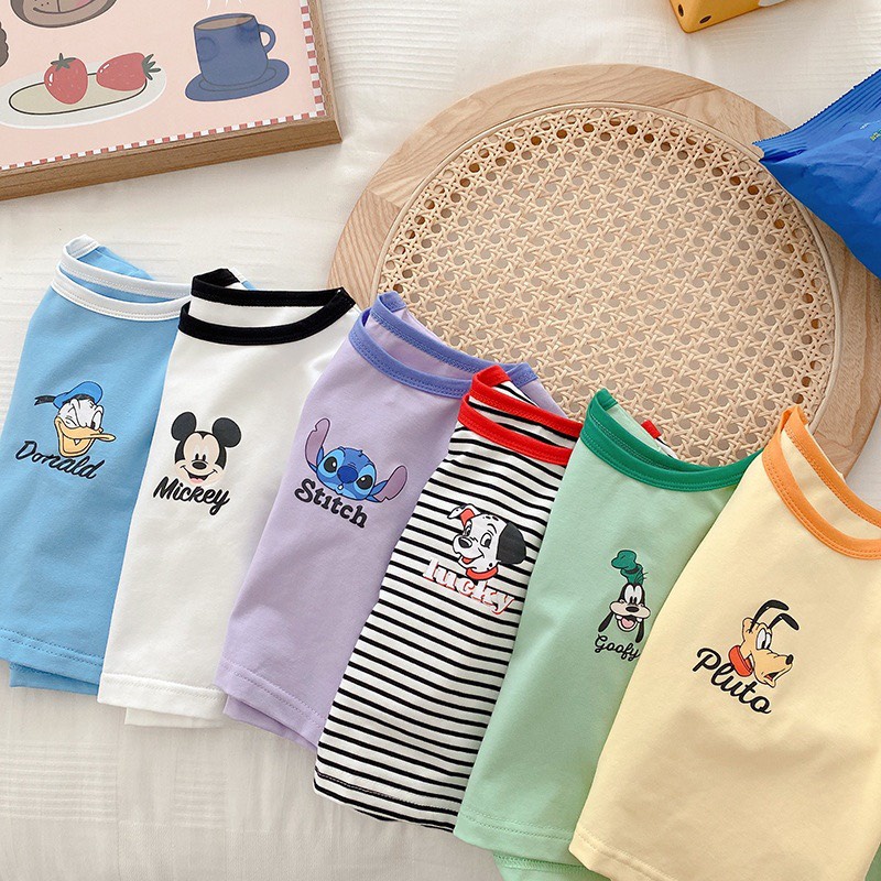 ÁO DÀI TAY VIỀN CỔ IN HOẠT HÌNH XINH XẮN DỄ THƯƠNG CHO BÉ TRAI BÉ GÁI