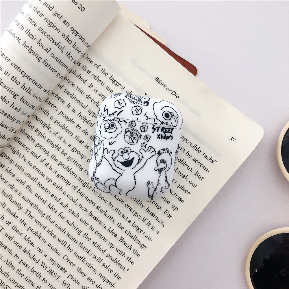 Kaws Apple Airpods 1/2 case Tide brand universal wireless Bluetooth headset luminous embossed hard shell for i11 i12