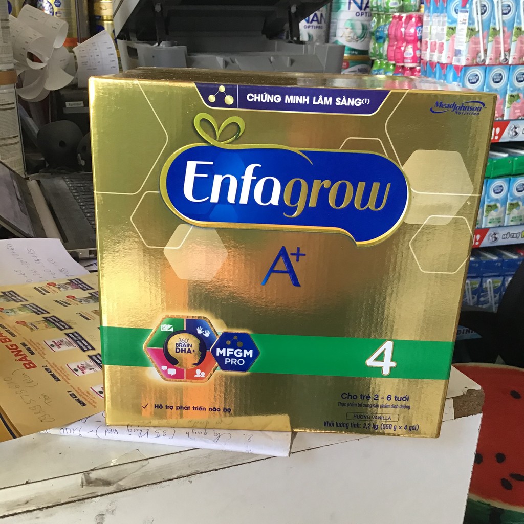 (Hsd T10-2022)  MẪU MỚI Sữa bột Enfa A+ số 4 hộp giấy 2.2kg cho bé 2-6 tuổi (Enfagrow A+) - AFT2.2