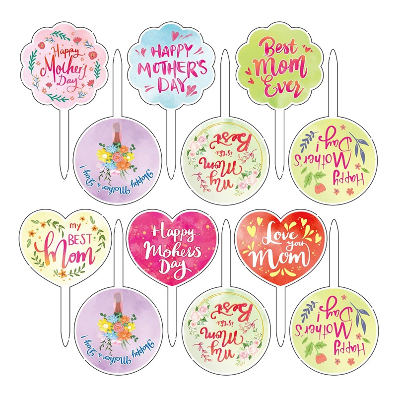 Set 10 Que Cắm Trang Trí Bánh Chữ Happy Birthday Xinh Xắn