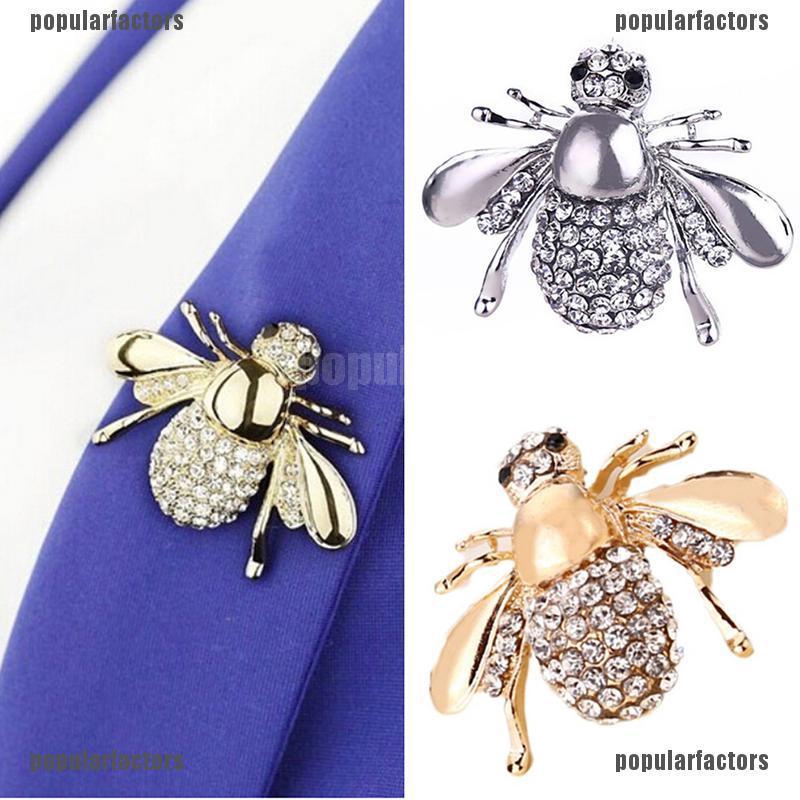 Ghim Cài Áo Hình Chú Ong Đính Đá Nhân Tạo Thời Trang Cho Nữ