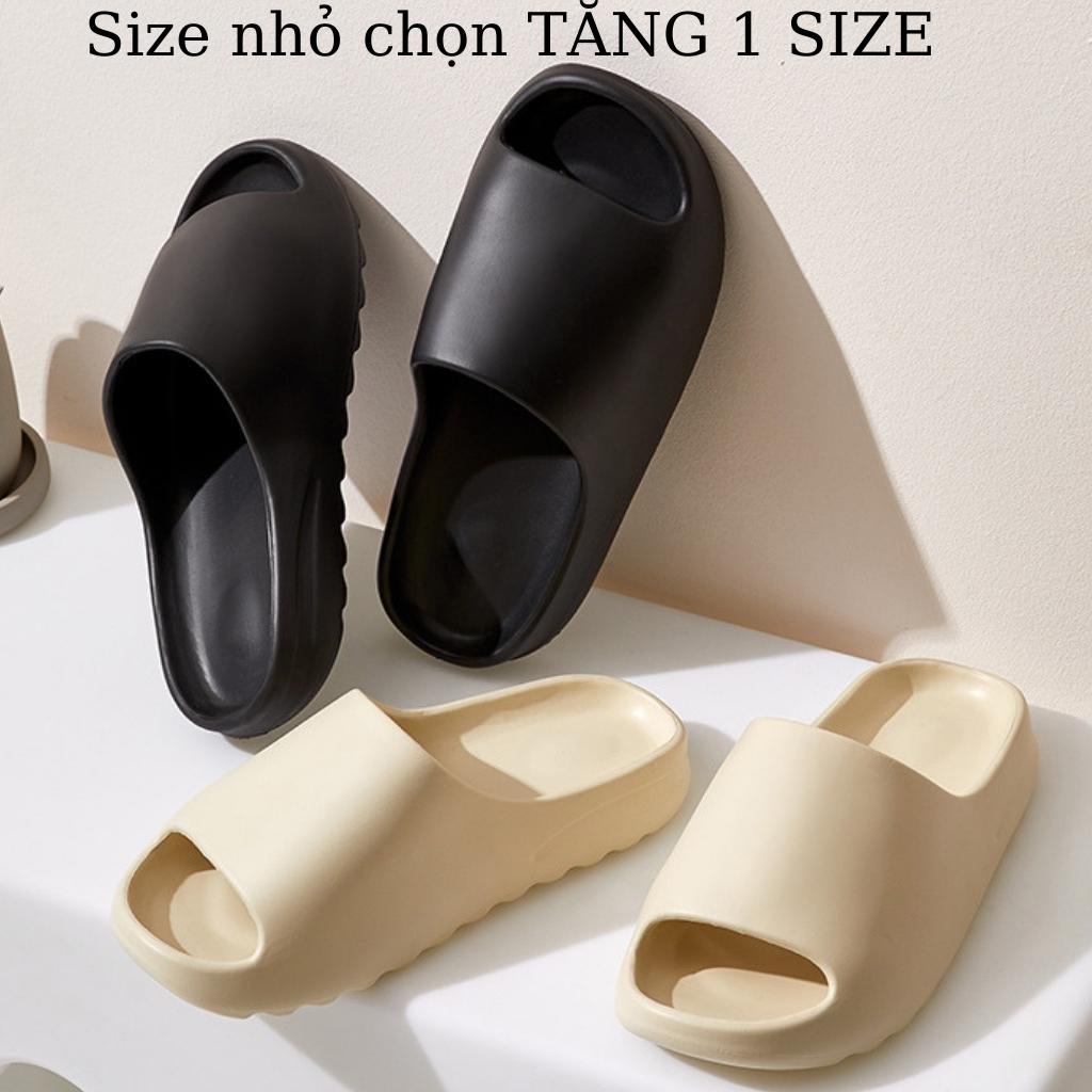 Dép quai ngang nam nữ đế độn UNISEX Dép bánh mì đơn giản êm mềm nhẹ chống trơn SIZE NHỎ