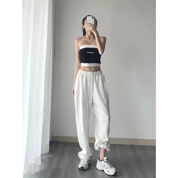 Quần dài lưng cao dáng rộng thời trang xuân thu cho nữ