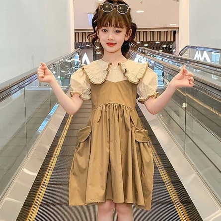Đầm Công Chúa Mùa Hè Hàn Quốc 2022 Mẫu Mới Cho Bé Gái 3-14 Tuổi