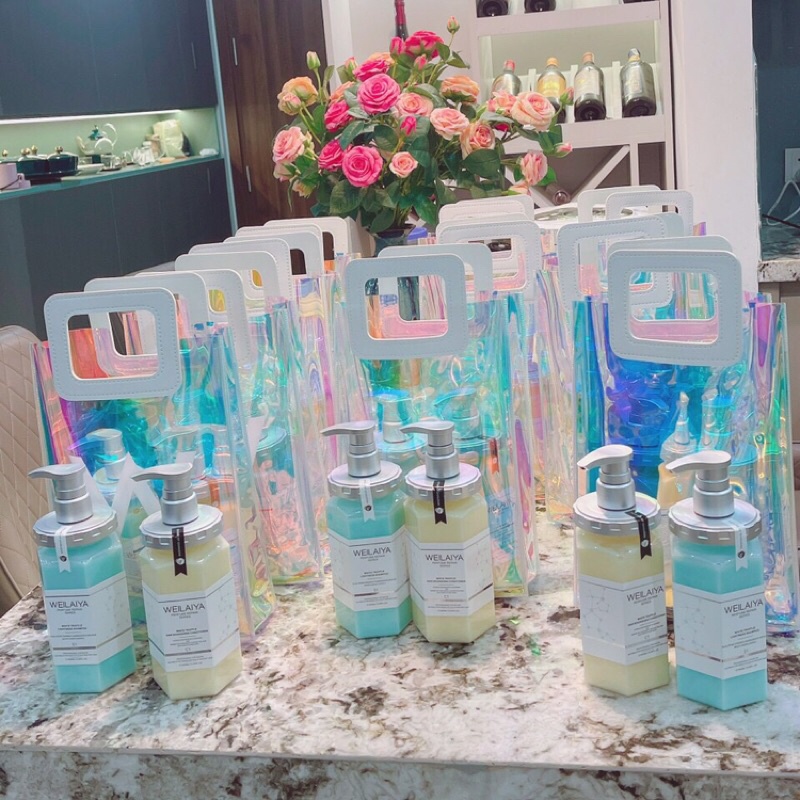 Túi xách tay đựng mỹ phẩm skincare tiện lợi hologram bag Weilaiya