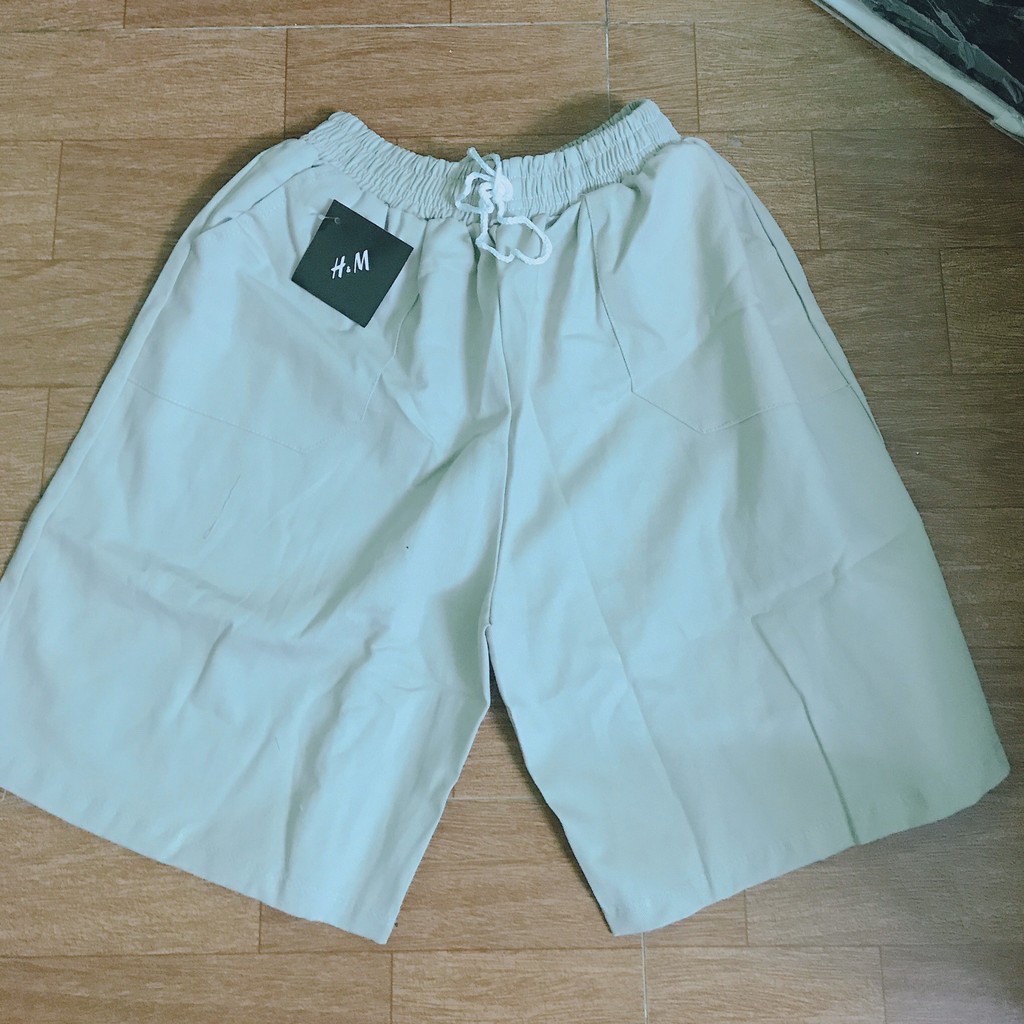 [ẢNH THẬT CUỐI] Quần short nam nữ hai màu WHITE - BLACK kiểu dáng cạp chun có TÚI trước | BigBuy360 - bigbuy360.vn