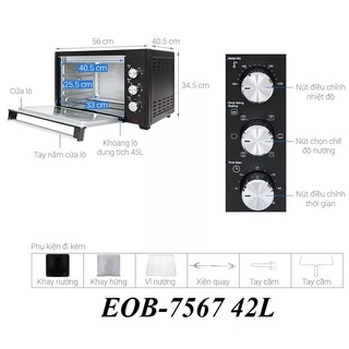 [Cam kết mới 100% chính hãng] Lò nướng Bluestone EOB-7548 - EOB-7567 - EOB-7588
