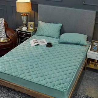 Bộ ga gối Nỉ Nhung thêu trần bông cao cấp