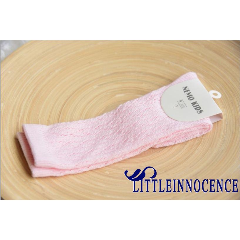 Vớ cotton phối ren dài đến đầu gối cho bé gái