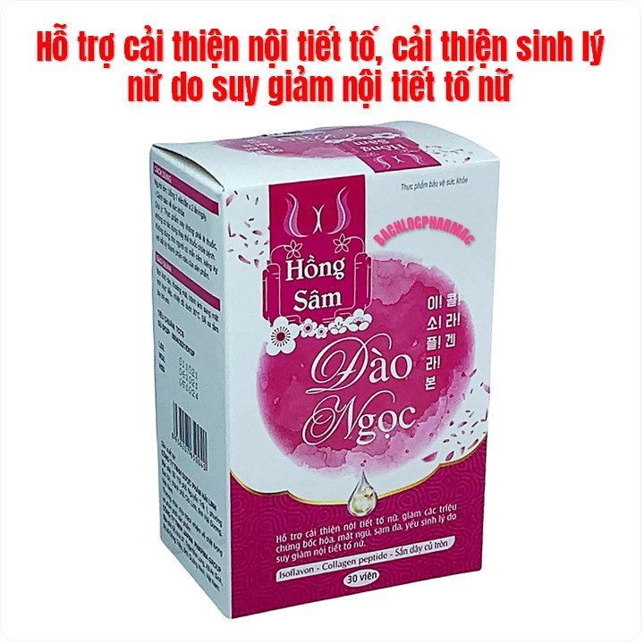 Viên Uống Hồng Sâm Đào Ngọc Giúp tăng nội tiết tố nữ