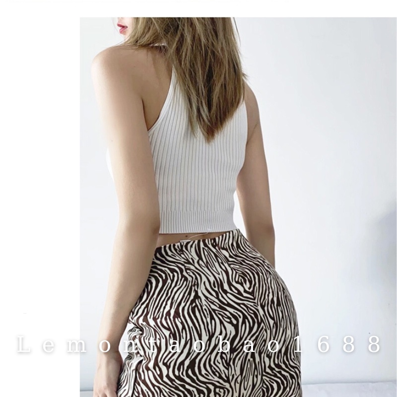 Áo 2 Dây Cổ Tròn Khoét Nách Chất Len Mịn Đẹp Crop Top Có Sẵn Lemon St