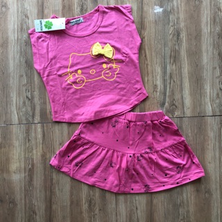 Set váy thun bé gái