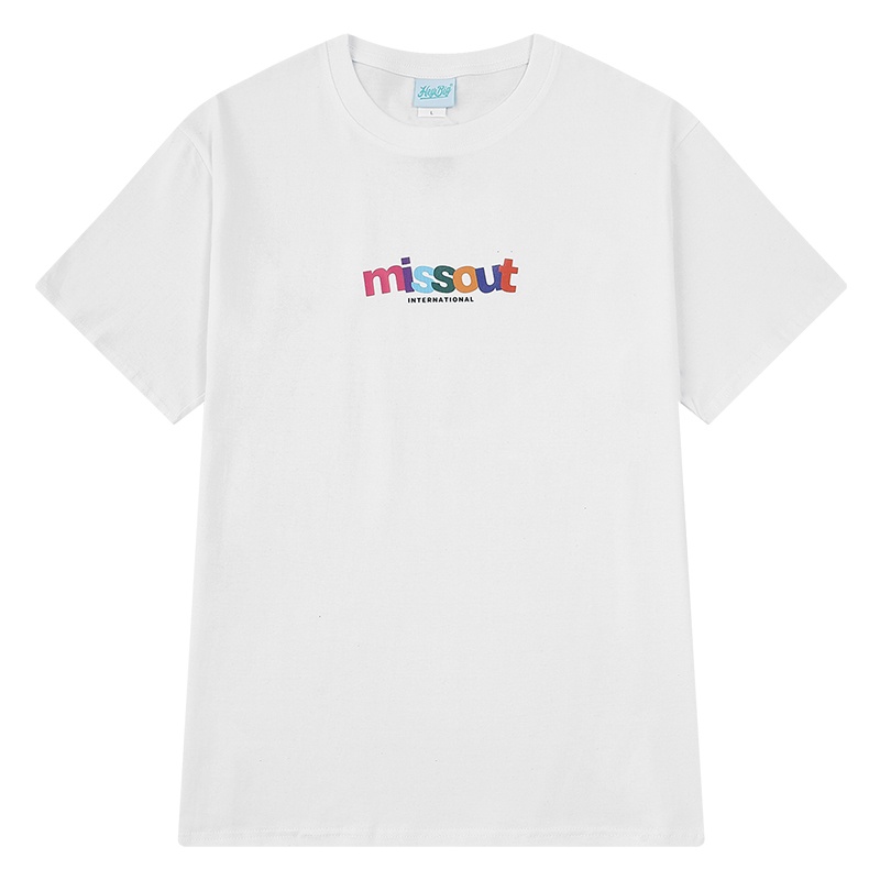 Áo thun phông nữ form rộng Familylove - Mẫu Unisex MISSOUT ColorFul Hot trend Cotton 100% cao cấp