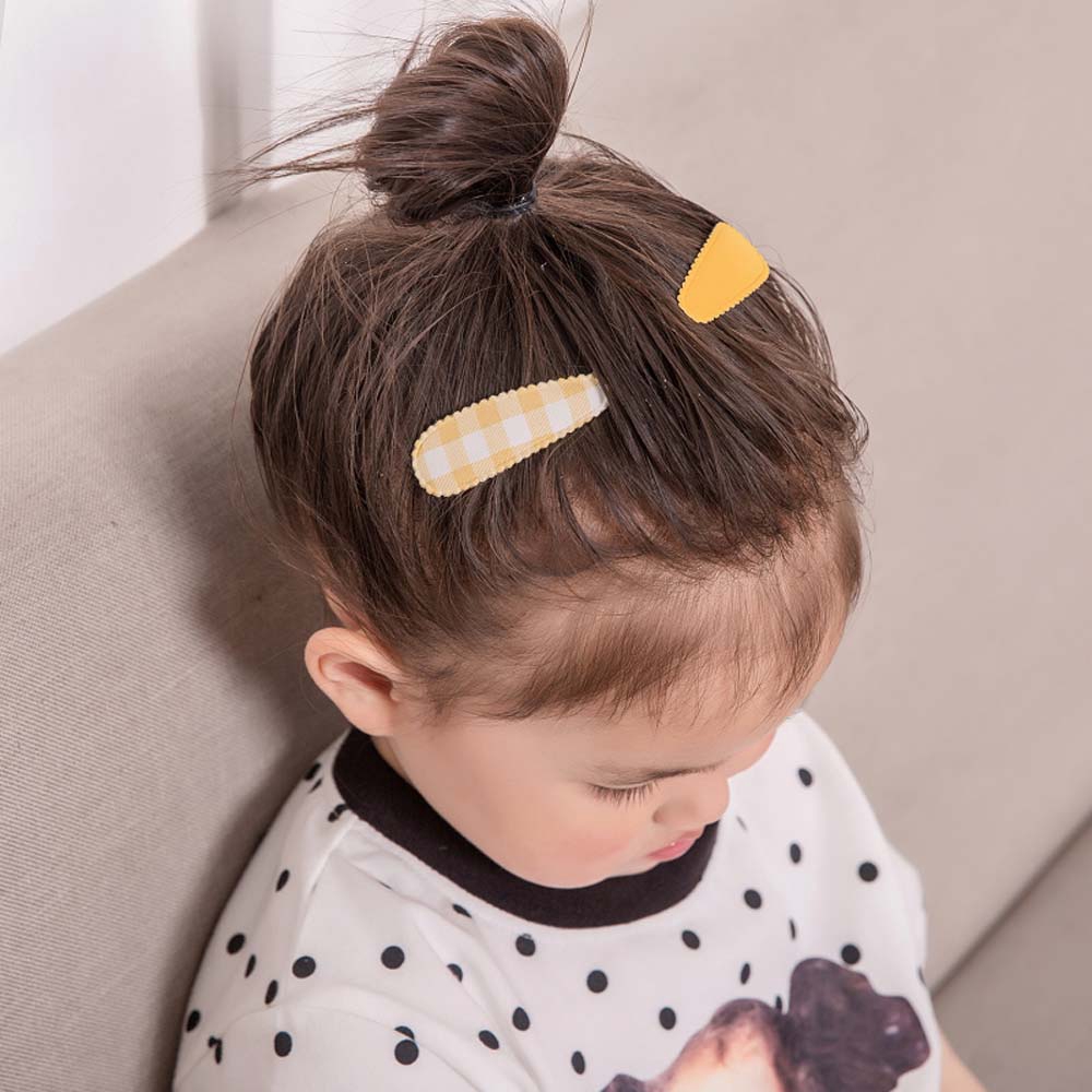 Kẹp Tóc Hình Vuông Họa Tiết Caro Cho Mẹ Và Bé