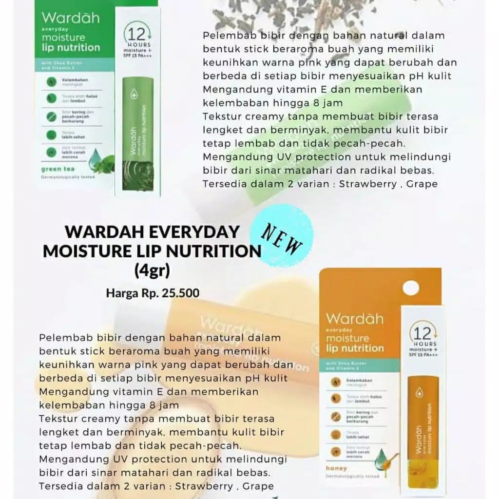 (hàng Mới Về) Son Dưỡng Môi Hương Trái Cây 4gr Wardah Everyday | BigBuy360 - bigbuy360.vn