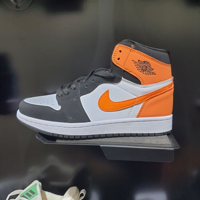 [Ảnh thật] giầy thể thao Jordan 1 cổ cao cam đen thời trang