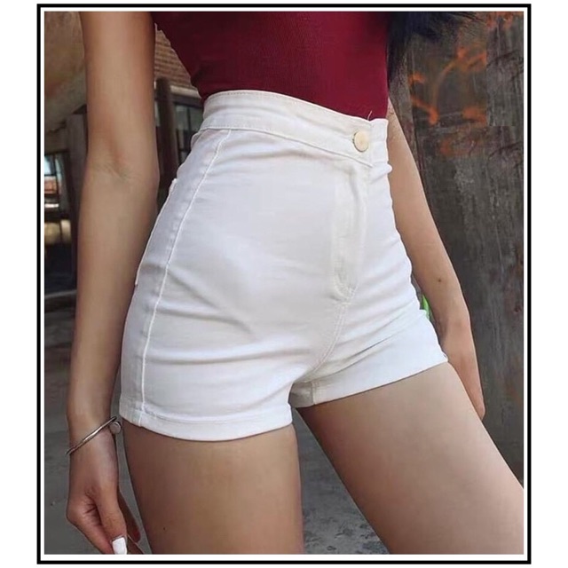 Free ship_Quần đùi lưng cao 1 nút
