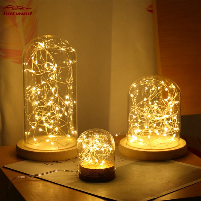 Dây đèn LED dài 1m chạy pin CR2032 dùng trang trí chai lọ Cho Giáng Sinh Halloween