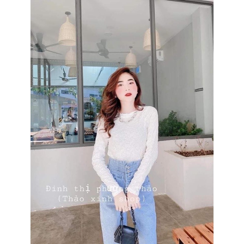 Quần jean nữ dáng baggy đan sau lưng tôn dáng hottrend - Quần jean baggy nữ dây đan chéo sau lưng tôn dáng - CM Shop