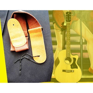 Dây đeo Guitar Fender màu vàng xám BeGe/ Đen( tặng kèm pick gảy)