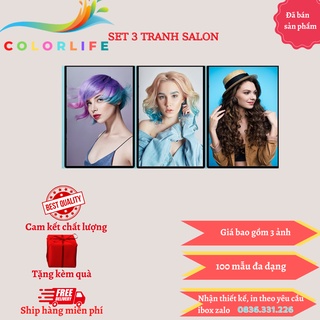 TRANH SALON TÓC TRANG TRÍ TIỆM CẮT TÓC TREO DÁN TƯỜNG SIÊU ĐẸP GIÁ XƯỞNG K37 COLORLIFE