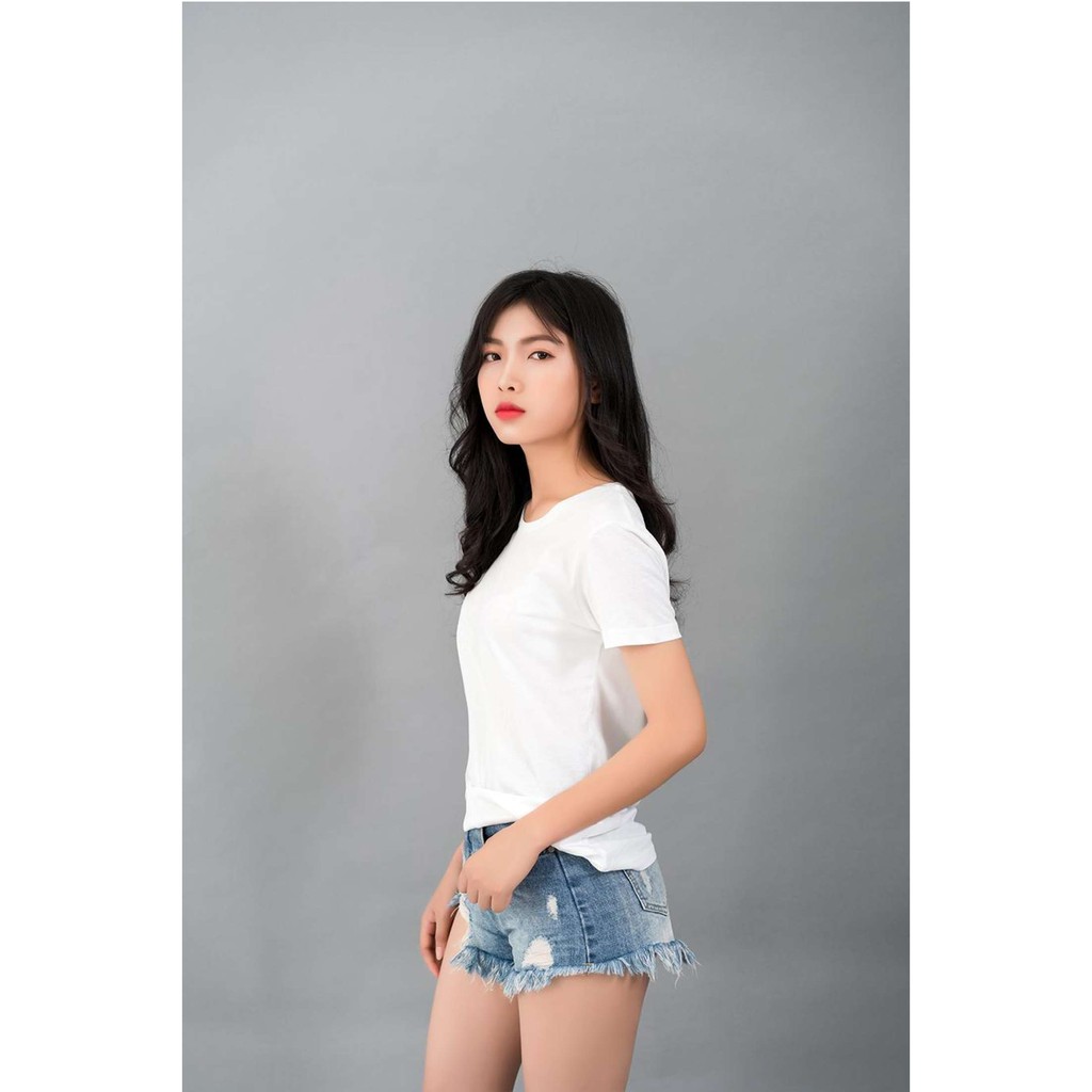 Áo Thun Nữ Cổ Tròn Nhật Bản - Màu Pastel