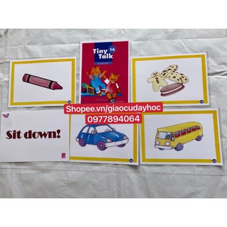 Flashcards  Tiny Talk 1A-1B ( khổ A5 - ép plastic bền đẹp )
