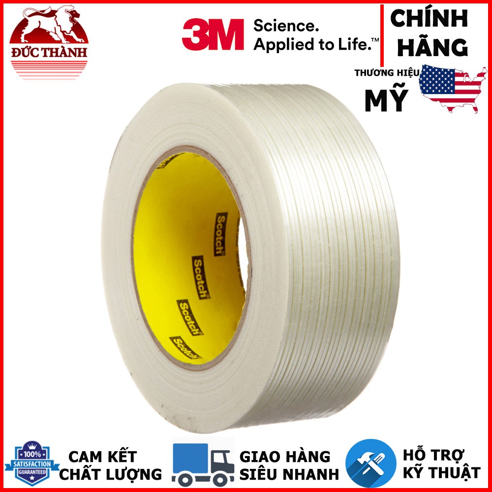 Băng keo gia cường sợi thủy tinh 3M Scotch Filament Tape 897 48mmx55m