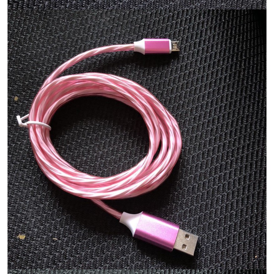 Cáp sạc nhanh 2.4A có đèn phát sáng cho iphone và samsung JM88