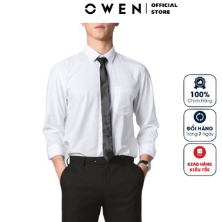 Áo Sơ Mi Trắng OWEN Chất Liệu Sợi Sồi Mềm Mát Nhẹ Thoáng Thấm Hút Mồ Hôi (có túi/không túi ngực)