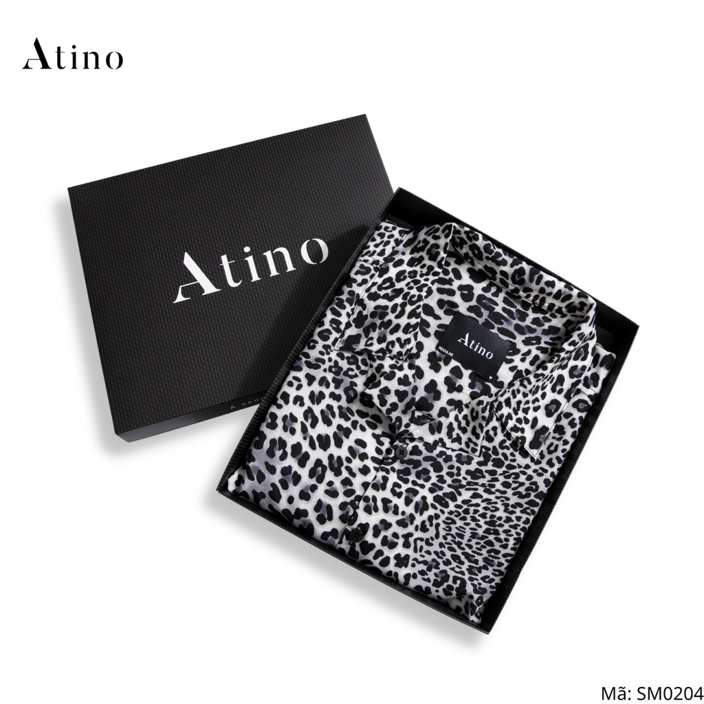 Áo sơ mi cộc tay nam LOA ATINO vải lụa form regular SM0204 | BigBuy360 - bigbuy360.vn