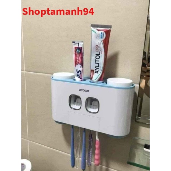 Bộ nhả kem đánh răng ecoco 4 cốc[Hộp đựng bàn chải và nhả kem đánh răng]