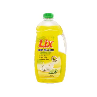 (SẴN HÀNG) Nước rửa chén Lix đậm đặc hương chanh, trà xanh chai 1,5kg