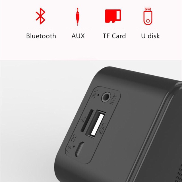 Loa Bluetooth kiêm đồng hồ mặt gương A5- Loa A5 hôc trợ USB thẻ nhớ TF đồng hồ báo thức