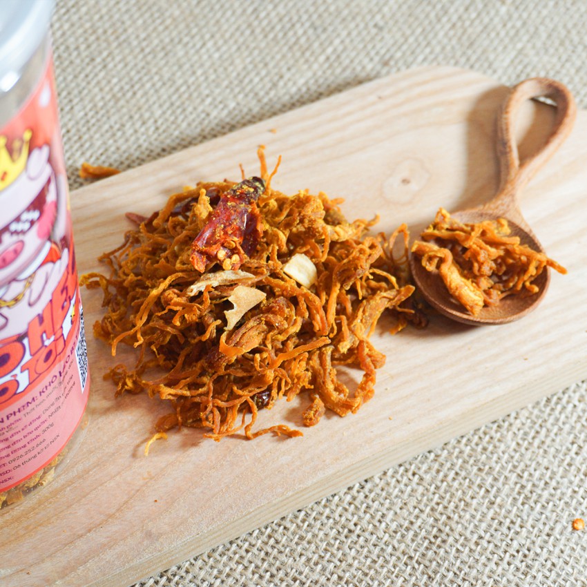 Khô heo bơ tỏi Pippi - khô lợn cháy tỏi xé sợi loại ngon, hũ pet 280g - Thế Giới Đồ Ăn Vặt | BigBuy360 - bigbuy360.vn