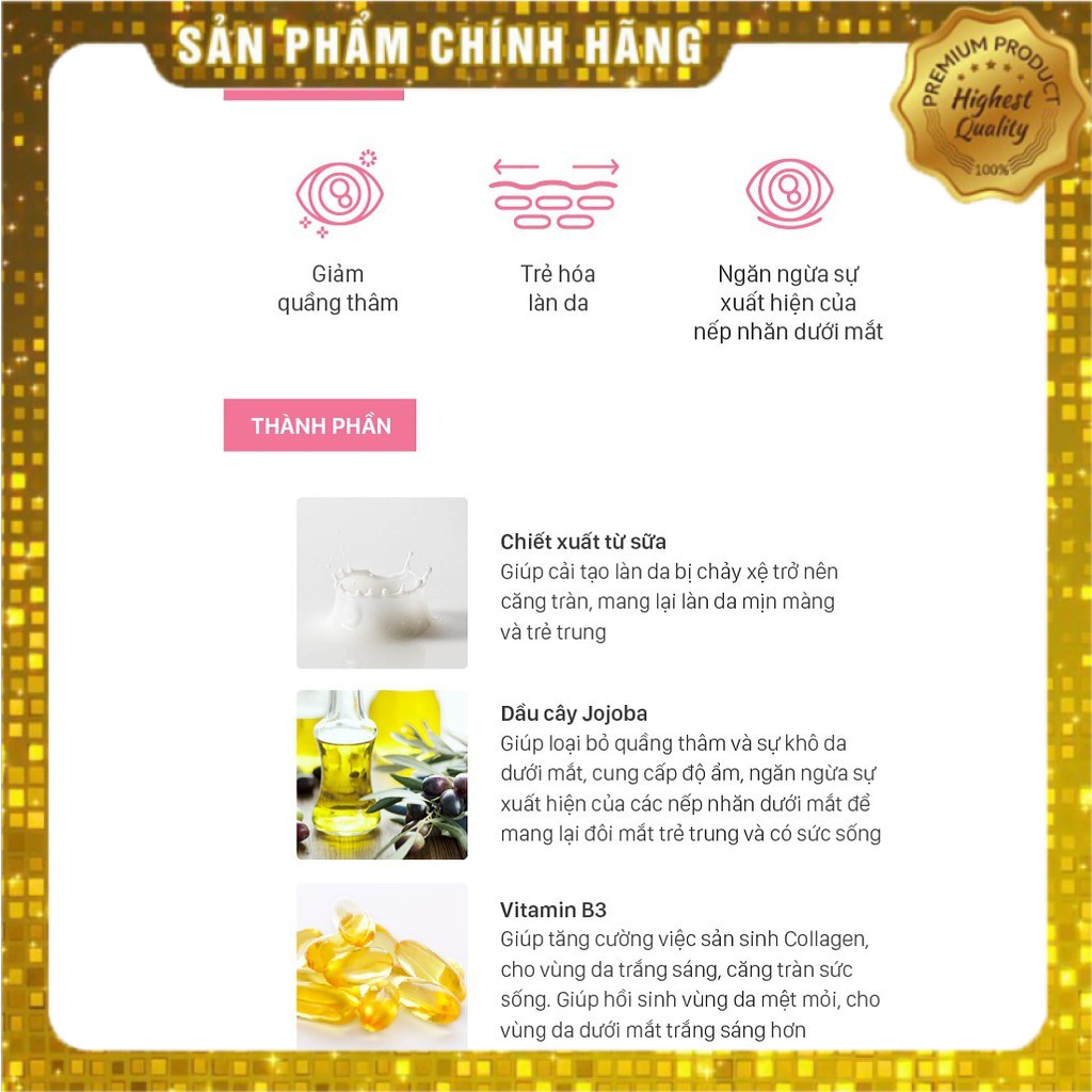 Cây lăn dưỡng sáng vùng da quanh mắt Cathy Doll Ready 2 White Milky Tone Up Eye Serum 15ml | BigBuy360 - bigbuy360.vn