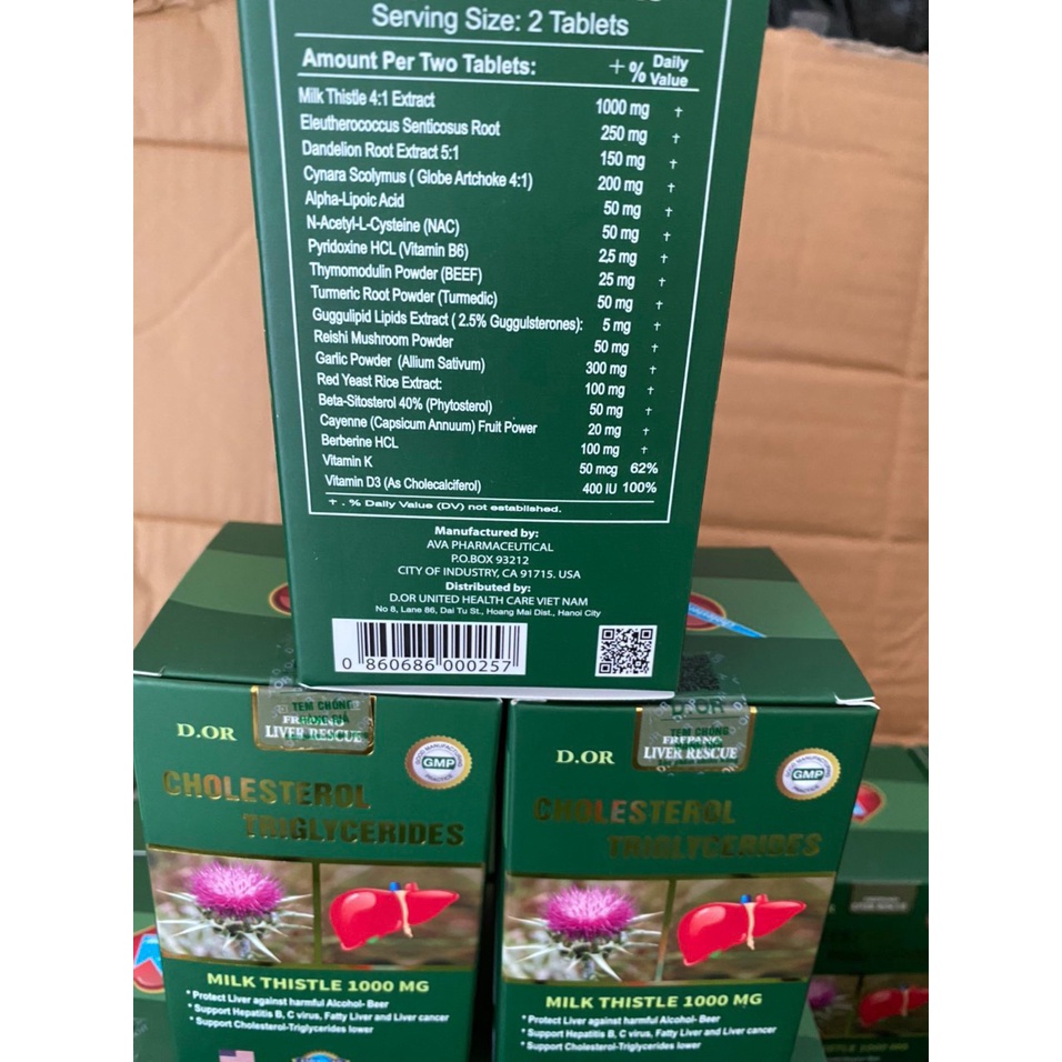 Bổ gan Mỹ Cholesterol Triglycerides Frepano - Ngăn Ngừa &amp; Hỗ Trợ Gan Nhiễm Mỡ &amp; Các Bệnh Về Tim Mạch Lọ 30 Viên