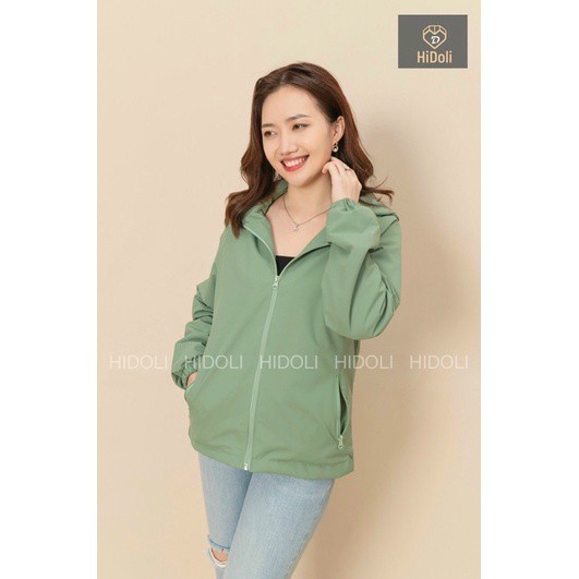 Áo khoác gió nữ 2 lớp cao cấp Hidoli, áo gió nữ 2 lớp chống nước