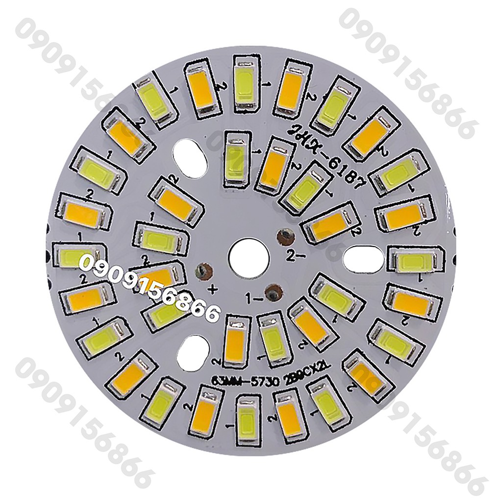 Led vỉ tròn 3 màu 3w, 5w ,7w, 9w, 12w