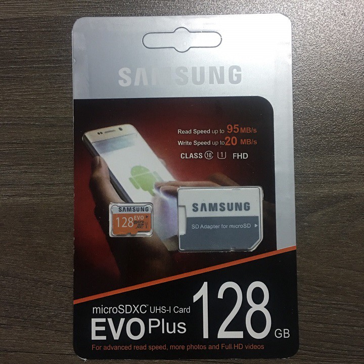 Thẻ nhớ MicroSD SamSung 128GB – Evo Plus Class 10 – CHÍNH HÃNG – Kèm Adapter – Bảo hành 5 năm – Cho điện thoại, camera…