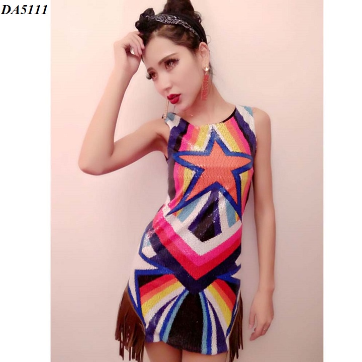 Đầm kim sa ngôi sao tua rua Mã: DA5111