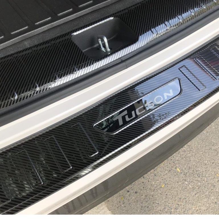 Ốp chống trầy cốp trong, ngoài CARBON xe Hyundai Tucson 2016-2021 vân cacbon cao cấp