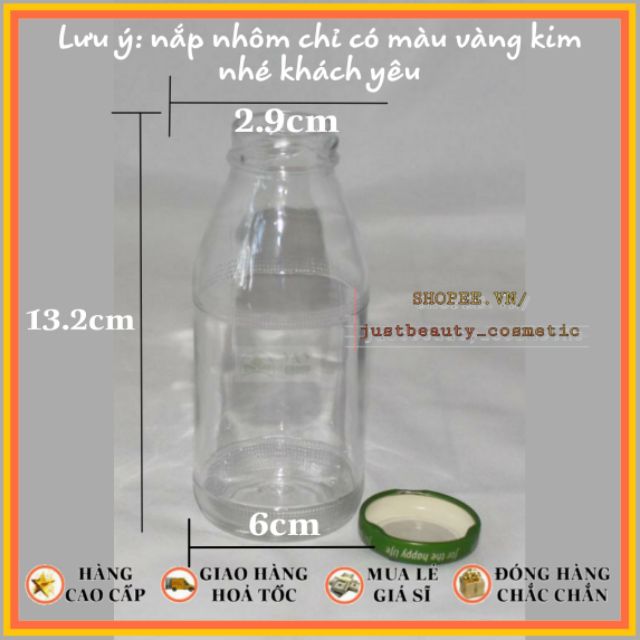 CHAI THỦY TINH ĐỰNG SỮA nắp thiếc 260ml Chai dứa màu Xanh An Toàn dùng cho nước ép detox sinh tố | BigBuy360 - bigbuy360.vn