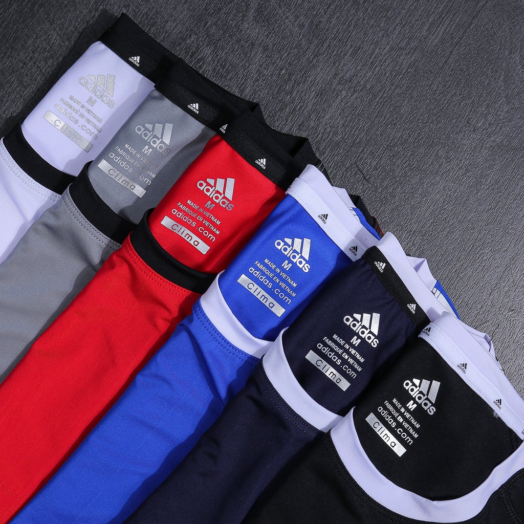 Áo phông nam Adidas 3 sọc dọc cánh tay Climachill