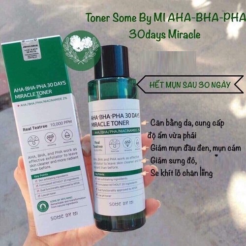 [Chính hãng] Nước cân bằng AHA-BHA-PHA 30DAYS MIRACLE TONER Some By Mi