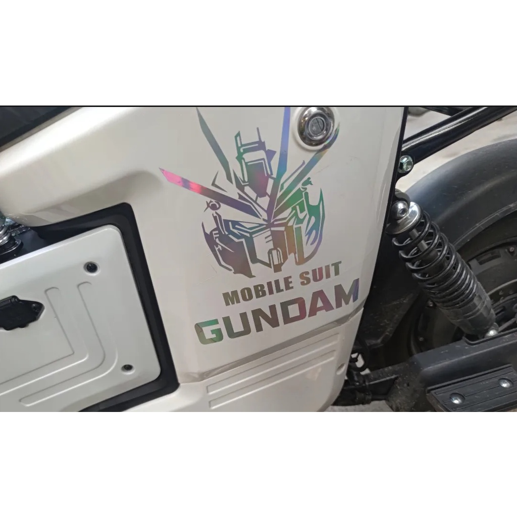 Phản quang GUNDAM Nhãn dán ô tô Phong cách Nhật Bản Anime Dán đề can cửa ô tô chống thấm nước