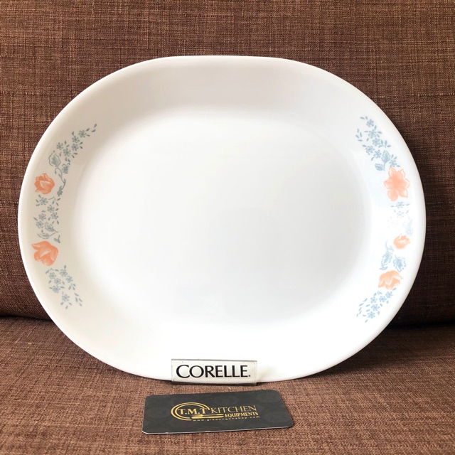 Dĩa Oval Thủy Tinh Mỹ 32cm Corelle Apricot Grove 611