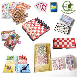 Bộ cờ vua, cờ tướng, cờ cá ngựa, domino, lô tô, bài tây - chọn loại