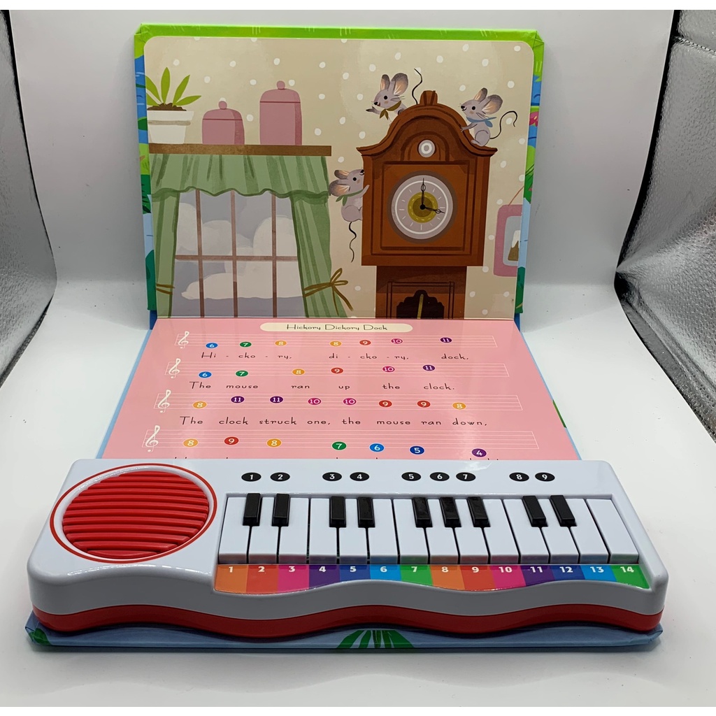 Đàn piano cho bé, sách âm thanh Piano book, hướng dẫn đàn, hát các bản nhạc thiếu nhi Tiếng Anh - Đồ chơi thông minh