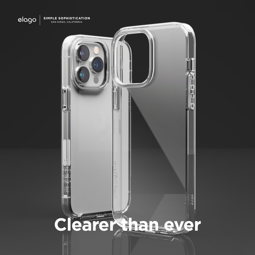 Ốp lưng Elago Hybrid Case dành cho iPhone 14/14 Plus/14 Pro/14 Pro Max- Siêu Trong Suốt Chống Ố Vàng - Hàng Chính Hãng